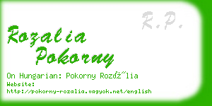 rozalia pokorny business card